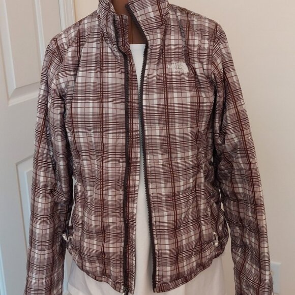 North Face Coat Women SZ M Cream Compass AW7H 2 Part Hooded - Picture 8 of 16